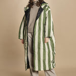 piumino lungo. 90110 SANTORINI RIGHE sittingsuit 
