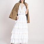 gonna lunga con balze DOLLY SKIRT DOLLY1SKI WHITE antik batik 