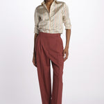 Pantalone MORENA pinces lana seta MORENA687786 48 quelledue 