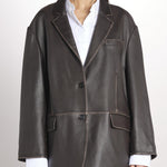 blazer monopetto dal volume oversize PILA 2615441041600 001 MARRONE weekend maxmara 