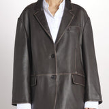 blazer monopetto dal volume oversize PILA 2615441041600 001 MARRONE weekend maxmara 
