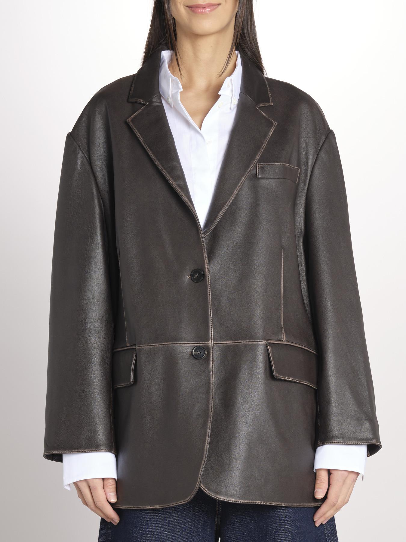 blazer monopetto dal volume oversize PILA 2615441041600 001 MARRONE weekend maxmara 