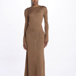 Abito lungo con buco DRAPA BRONZE ba&sh 
