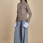 BABY GIGI dolcevita a righe in jersey MJD606_M47988 MOUVE 160 jejia 