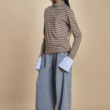 BABY GIGI dolcevita a righe in jersey MJD606_M47988 MOUVE 160 jejia 