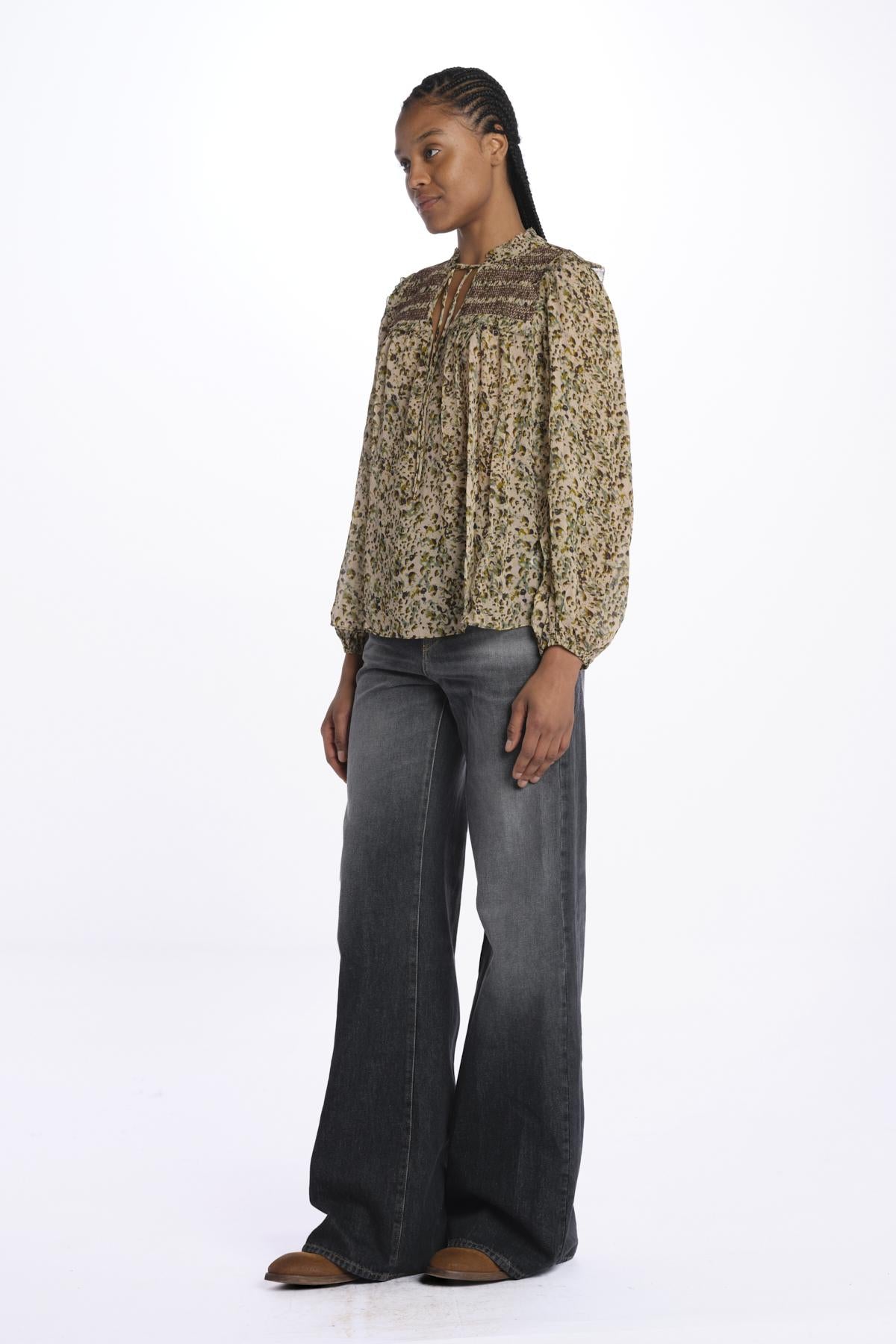 CAPUCINE blusa punto smoke CAPUCINE ECRU ba&sh 