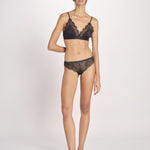 reggiseno triangolo in satin con pizzo LOVE LACE L1001005 BLACK 900 love stories 