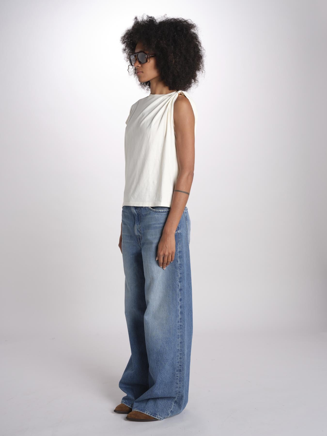 t-shirt asimmetrica ALLIA ECRU ba&sh 