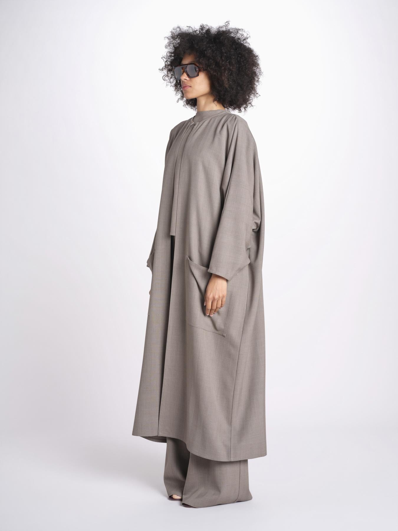 spolverino in tessuto diagonale U3049B BEIGE dusan 