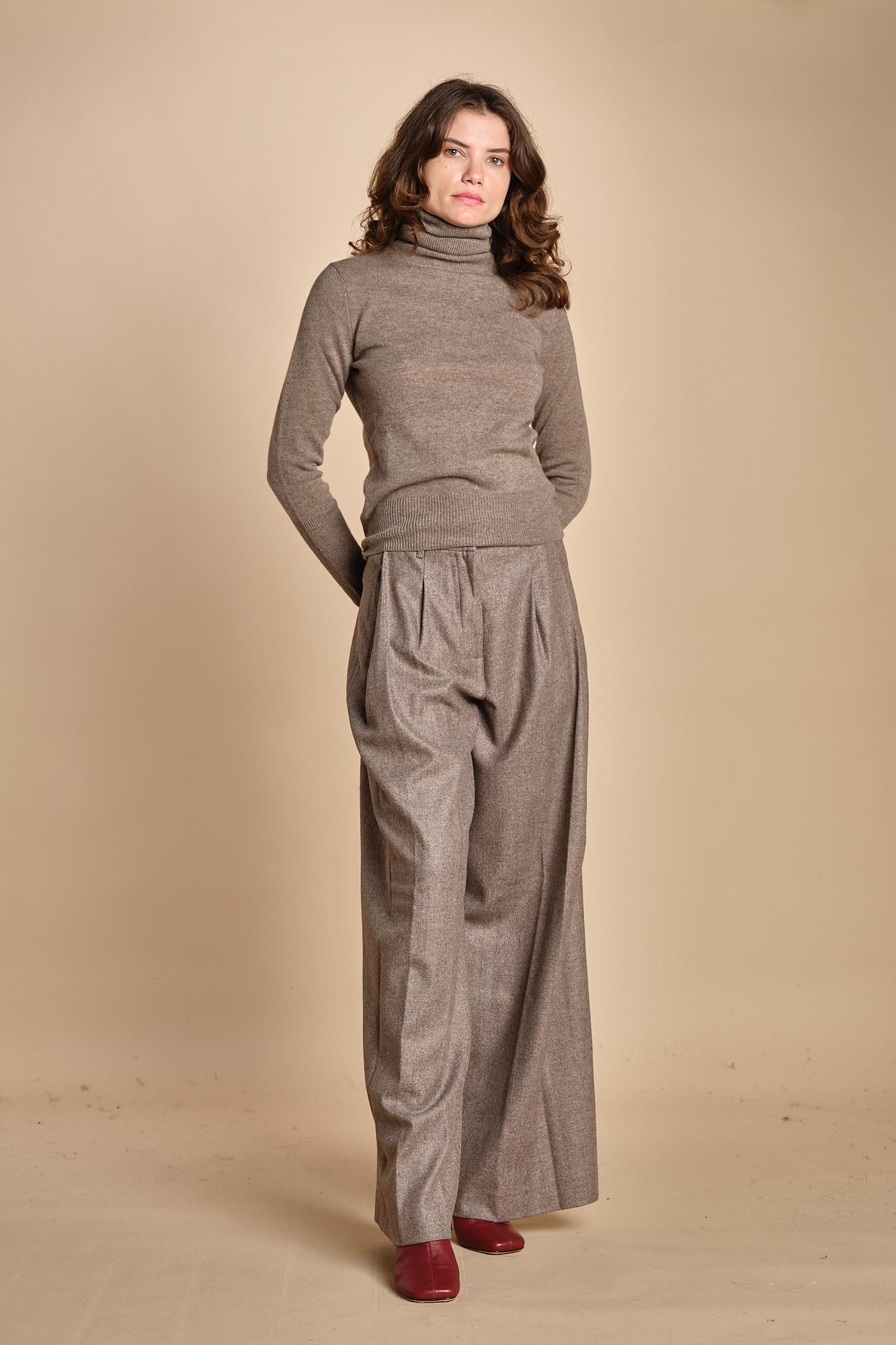 pantalone due pinces lana e seta. PETRA PE81 RES MA nine in the morning 