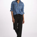Denim LINDY combo stretto cropped LINDY BLACK true avenue 