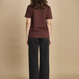 t-shirt con scritta e strass. JWTS02868 BURGUNDY 540 zadig & voltaire 