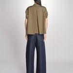 camicia guru a manica corta 5410 85237 MILITARE aspesi 