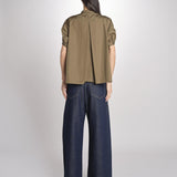 camicia guru a manica corta 5410 85237 MILITARE aspesi 