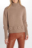 turtleneck with flower applique