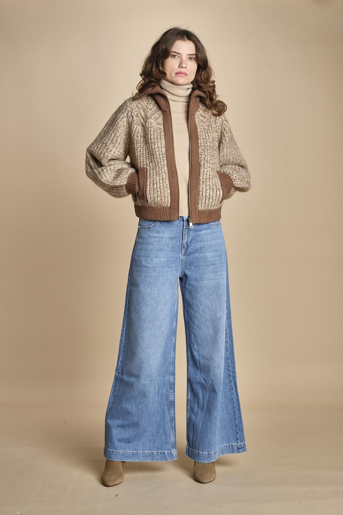 giubbino maglia con zip RABEL MARRON ba&sh 