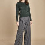 girocollo basic MIL46 25498 VERDE BOTTIGLIA milaura 