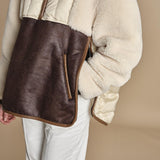 piumino parka in ecopelliccia COLEMAN BEIGE mes demoiselles 