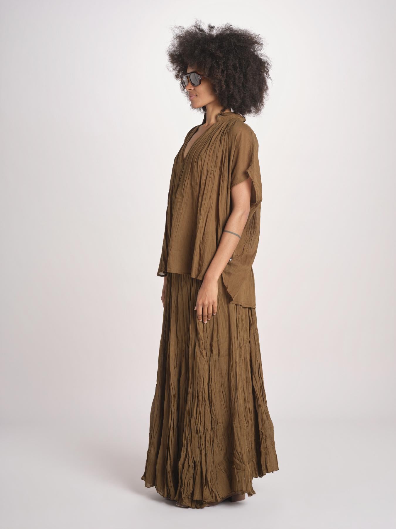 WHEELESS camicia over con nastro WHEELESS SH075UWHEELE-KHA KHAKI laurence bras 