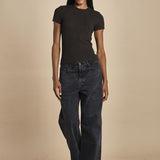 t-shirt a cortina con manica corta THE RIB BABY TEE WE25JKT012 COFFEE frame 