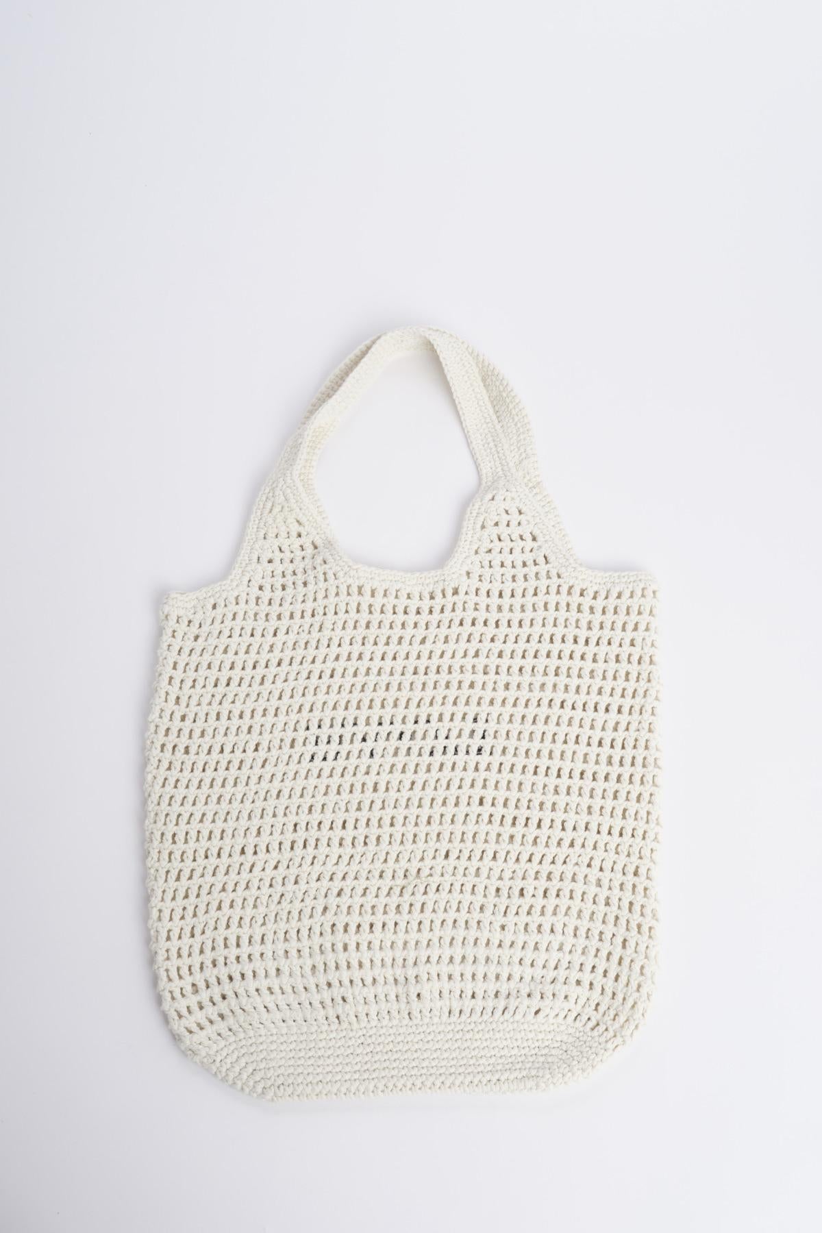 Borsa LOVE uncinetto C35099 OFFWHITE mele 