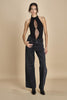 body senza maniche con tulle centrale