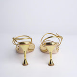 HELIX 90 sandalo in nappa spazzolata F849CFS GLD studio AMELIA 