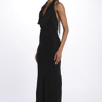 Top TALIA scollo con drappeggi T147 018 BLACK just bee queen 