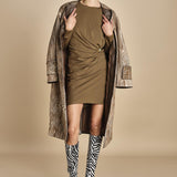mini abito con fibbie MAILEY DRESS OLIVE malina 