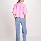 t-shirt over VOSS61 T1473_PS26 372 FLUO PINK bellerose 