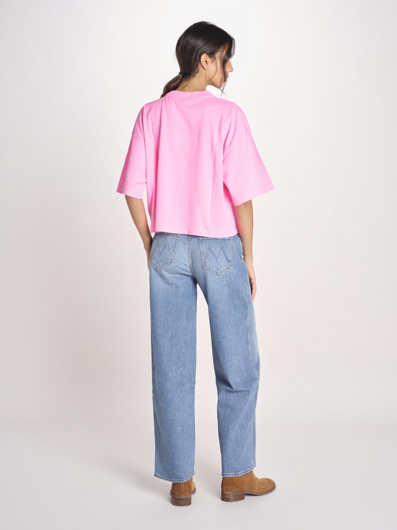 t-shirt over VOSS61 T1473_PS26 372 FLUO PINK bellerose 