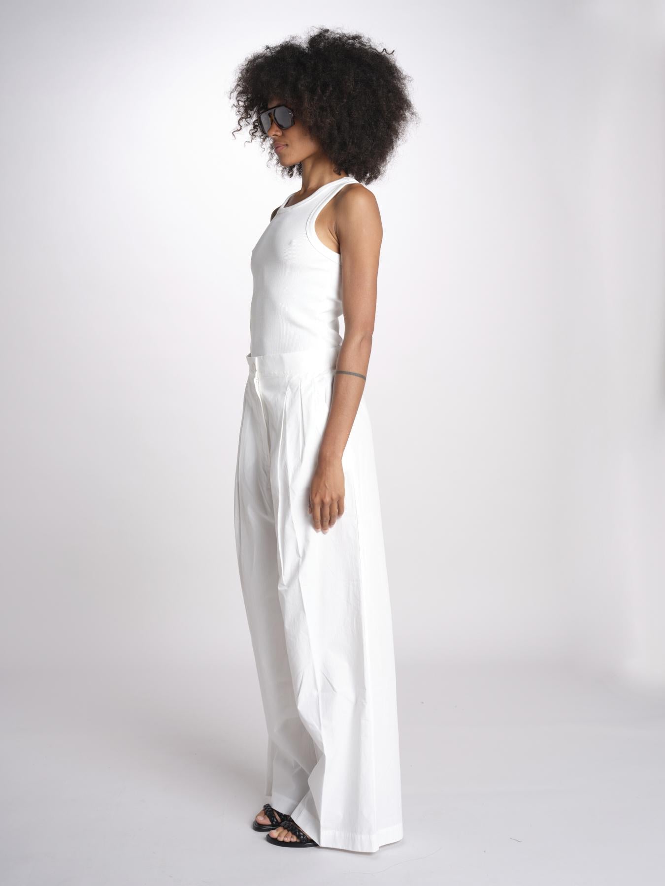BENDA pantalone con pinces in popeline BENDA 2615131142600 004 BIANCO weekend maxmara 