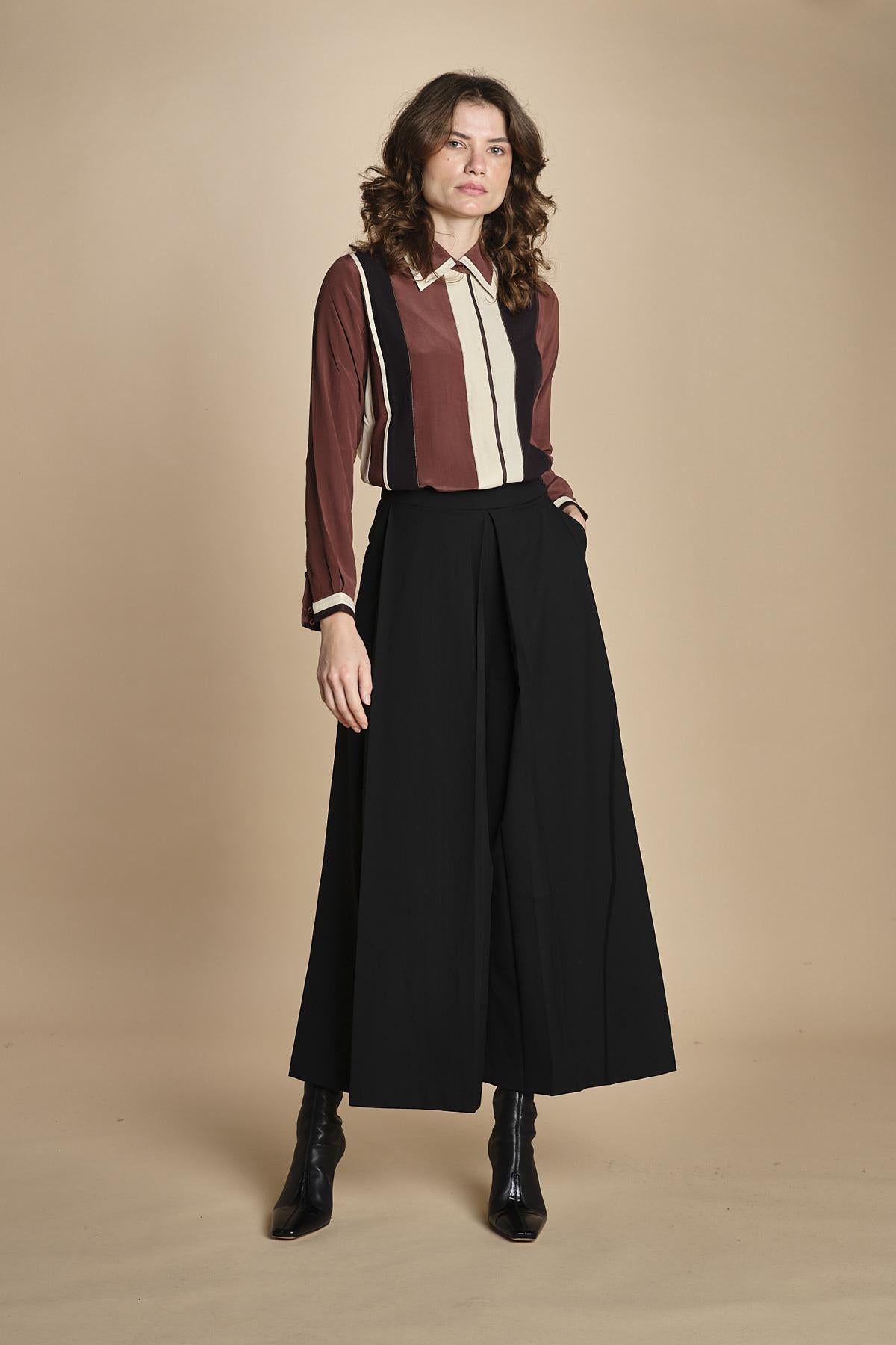 pantalone con sfondo piega BL_1779P BLACK bodice 