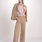 Camicia a righe con rouches P29D0GEMMA OLD ROSE massimo alba 