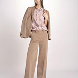 Camicia a righe con rouches P29D0GEMMA OLD ROSE massimo alba 