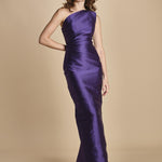 maxidress in taffetà KIRA RAISIN solace 