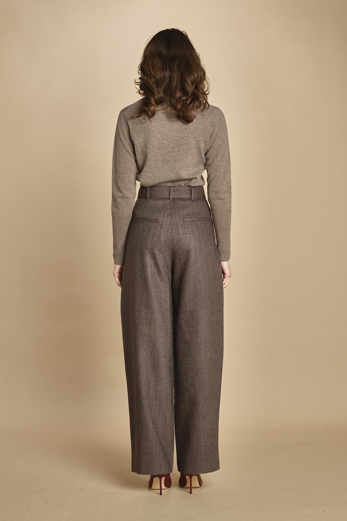 pantalone con due pinces occhio di perenice. PAN0261 MAR1025W soeur 