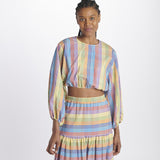 Top corto M/L MOD14 BIANCO MULTI milaura 