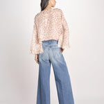 camicia manica lunga con rouches KBL0138 TE0267 kristina ti 