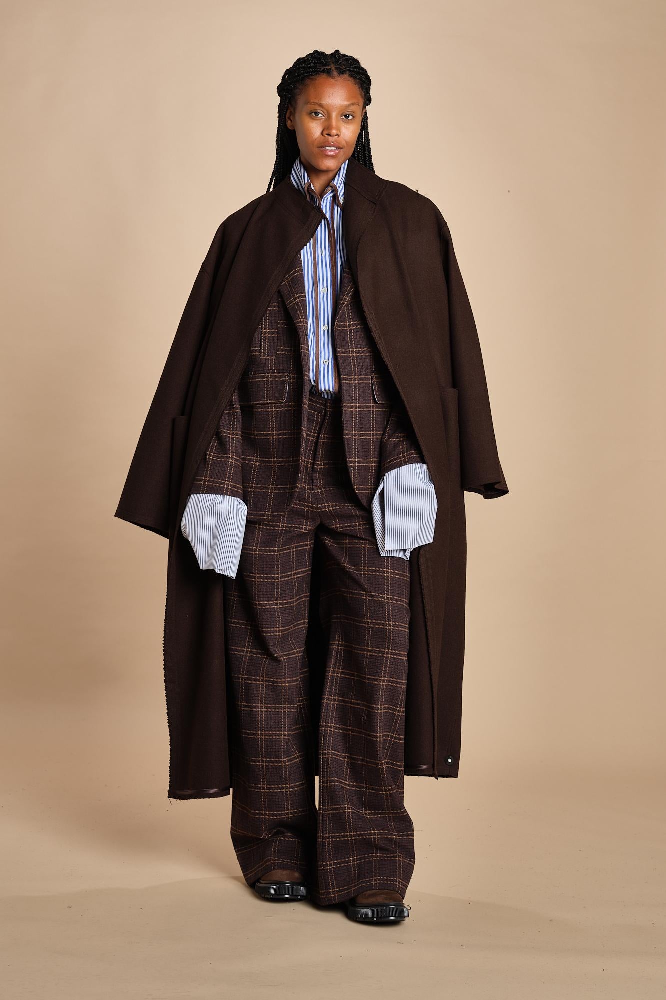 blazer quattro tasche in galles HARRY MJD505_A26240 BROWN COTTON CHECK jejia 