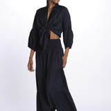 EMILE pantaloni con balze EMILE INDIGO laraethnics 
