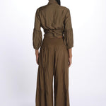 MARIA top con nodo e maniche lunghe MARIA OLIVE laraethnics 