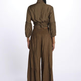 MARIA top con nodo e maniche lunghe MARIA OLIVE laraethnics 