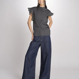 Camicia intarsio maniche alette GIFTY 6EVA04-V09857 ORAGE vanessa bruno 
