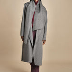 cappotto double con sciarpa VALERAN 3HVA36-V01001 GRIS CHINE vanessa bruno 