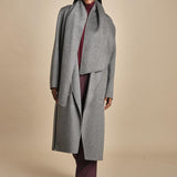 cappotto double con sciarpa VALERAN 3HVA36-V01001 GRIS CHINE vanessa bruno 
