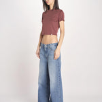 t-shirt a costine PARGA 026TS614RM VINO woc 