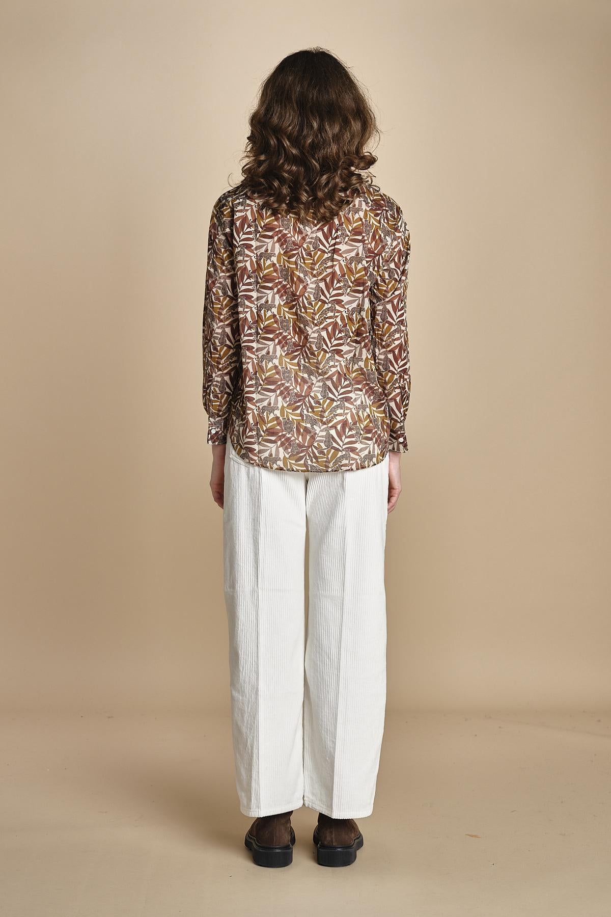 CINEMA camicia con stampa tigre BECH623 NATURAL hartford 