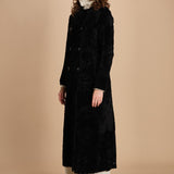 24098 cappotto doppiopetto in astrakan 24098300 NERO milaura 