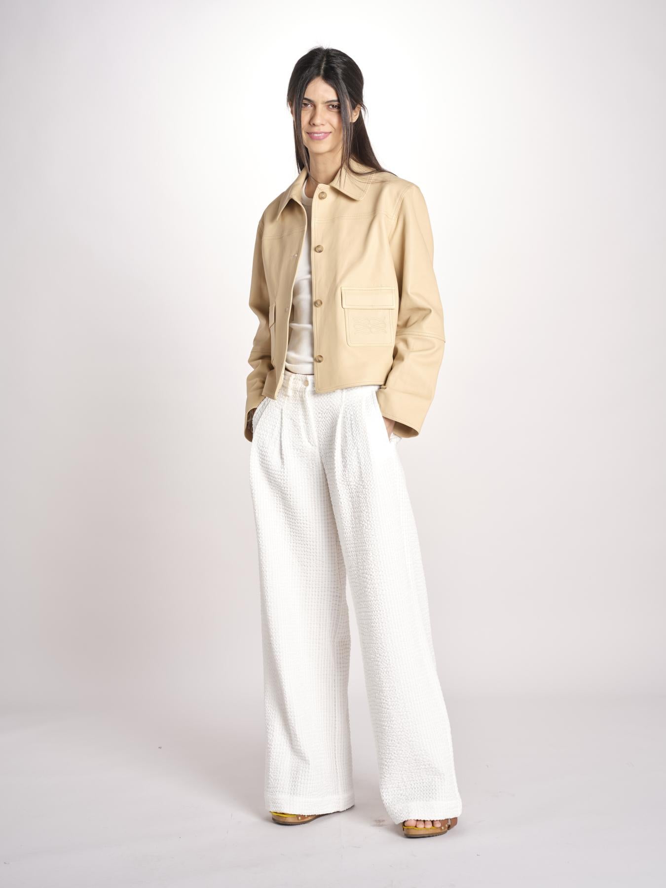 giacca in pelle RONIA BEIGE malina 